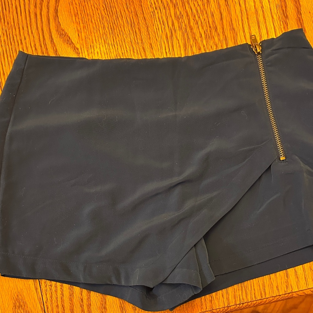 One Clothing Royal Blue Skorts with Zipper Accent Skirt, Shorts, short lining